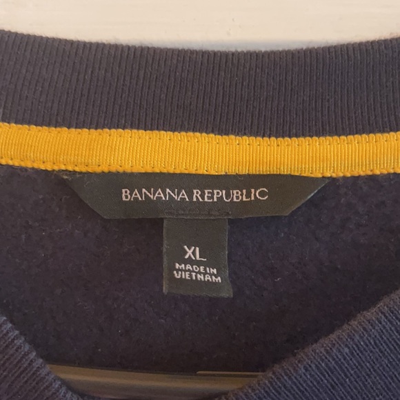 Banana Republic navy sweatshirt w/ red side stripe - Picture 2 of 8